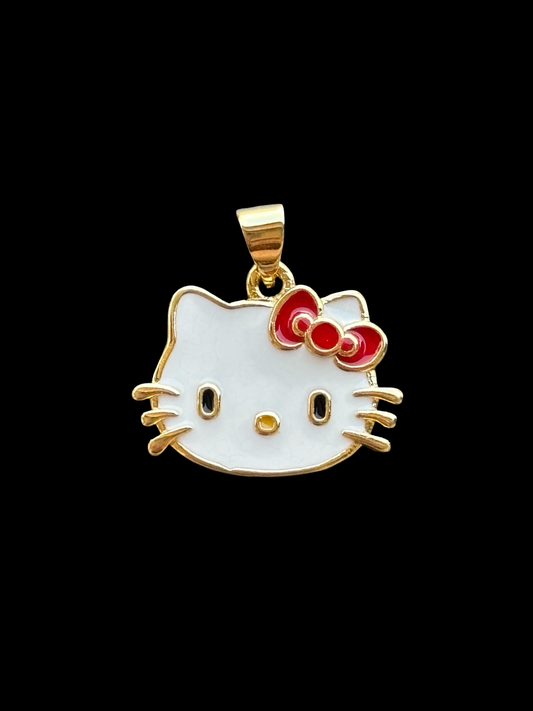 Hk face bow red pendant