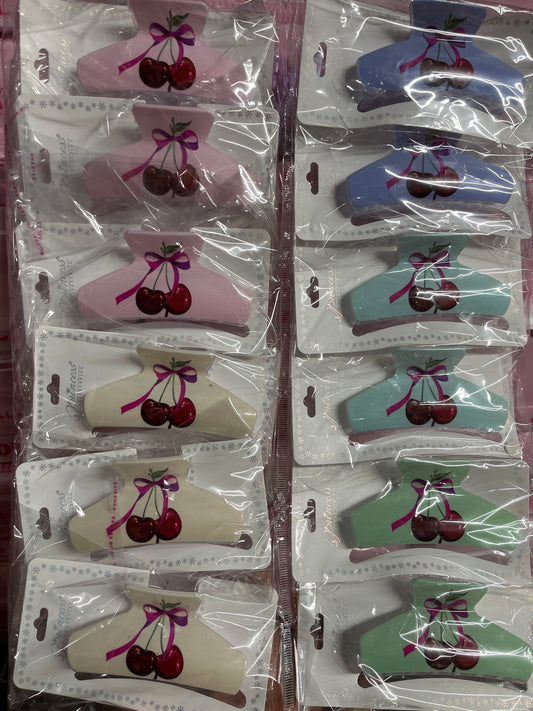 Hair clip cherry