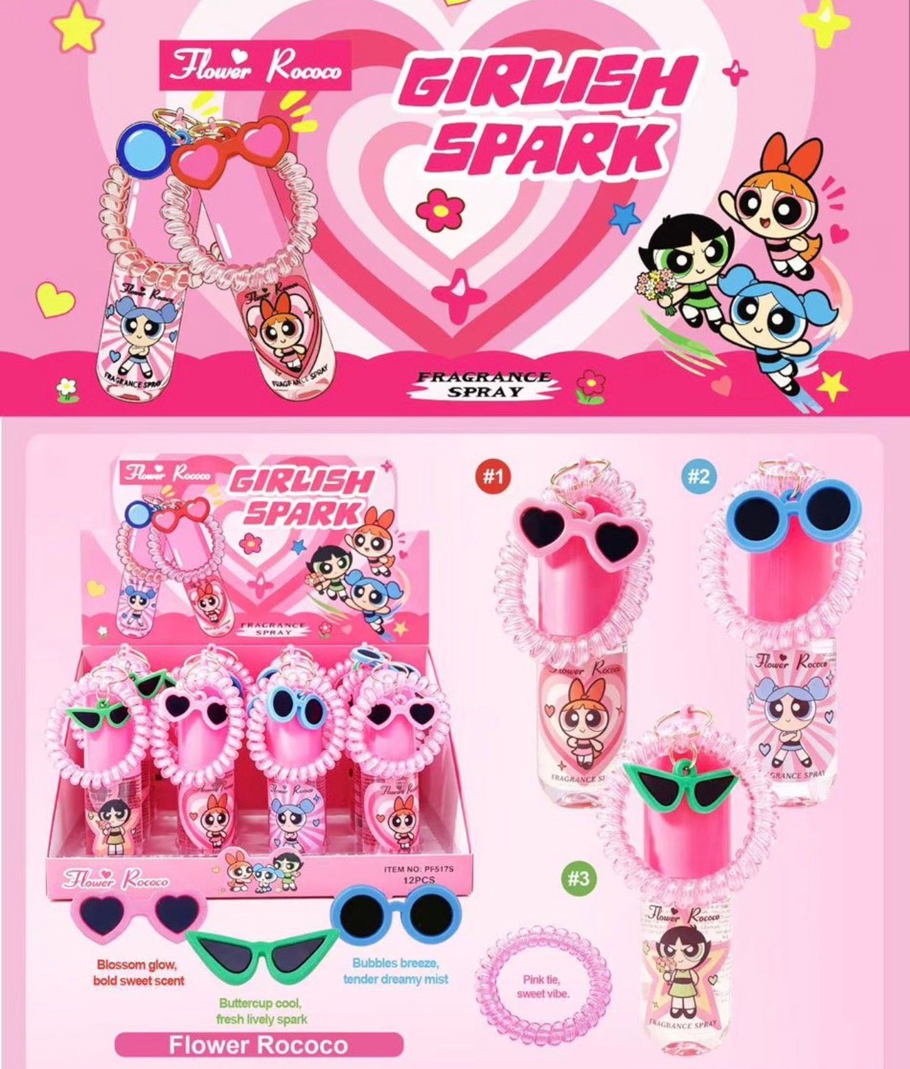 12pc PowerPuffs Fragrance Spray