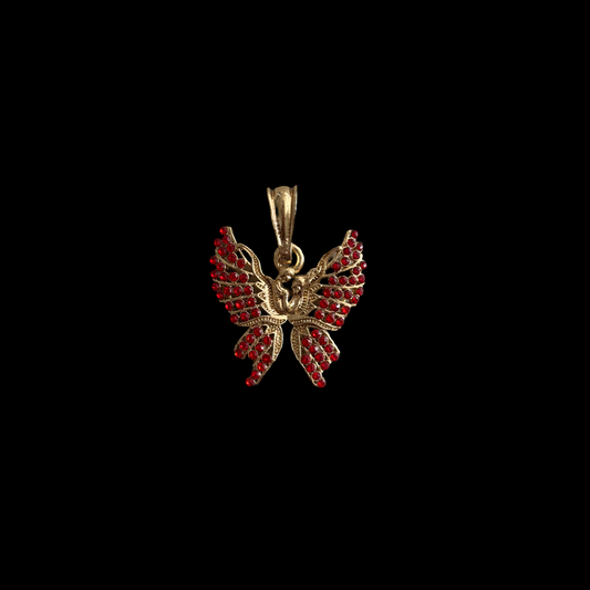 M-23 red wings butterfly pendant