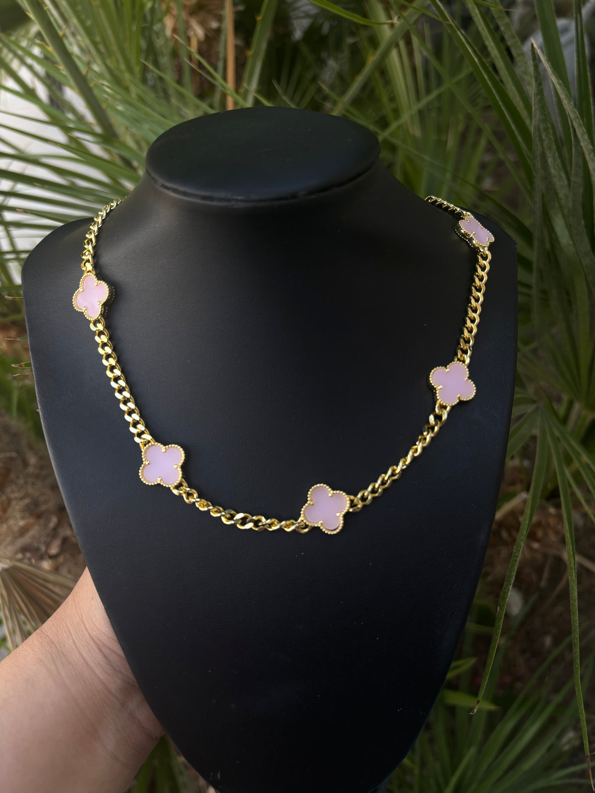 Pink Trebol Chain – Montique Jewelry