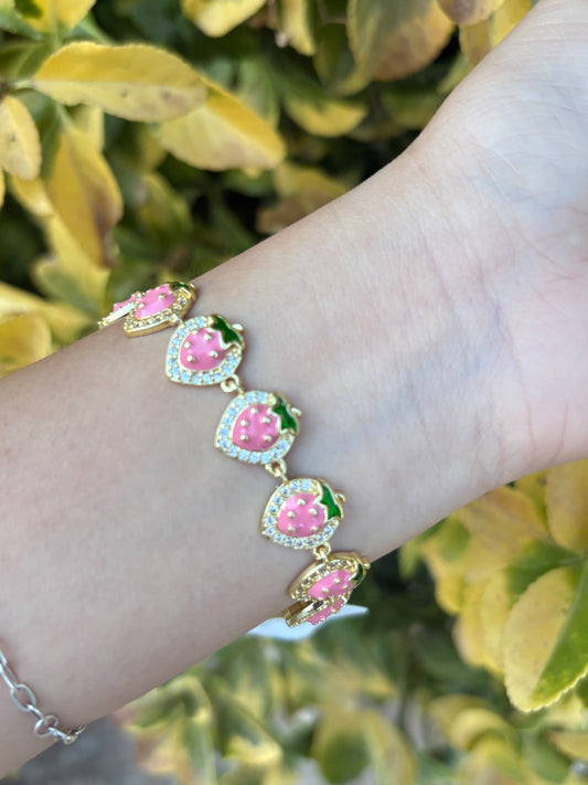 Strawberry pink bracelet
