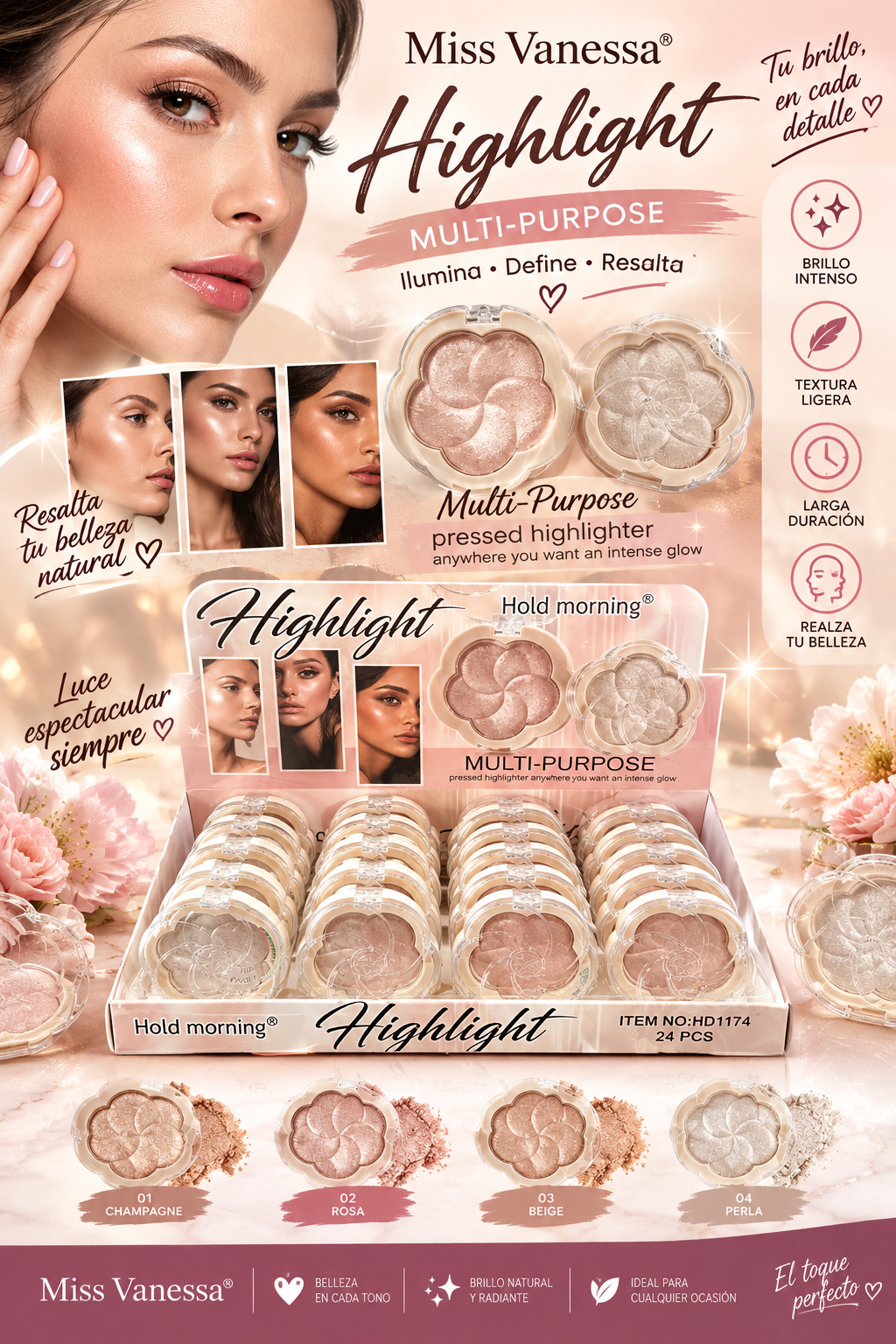 Highlight flower 24pcs