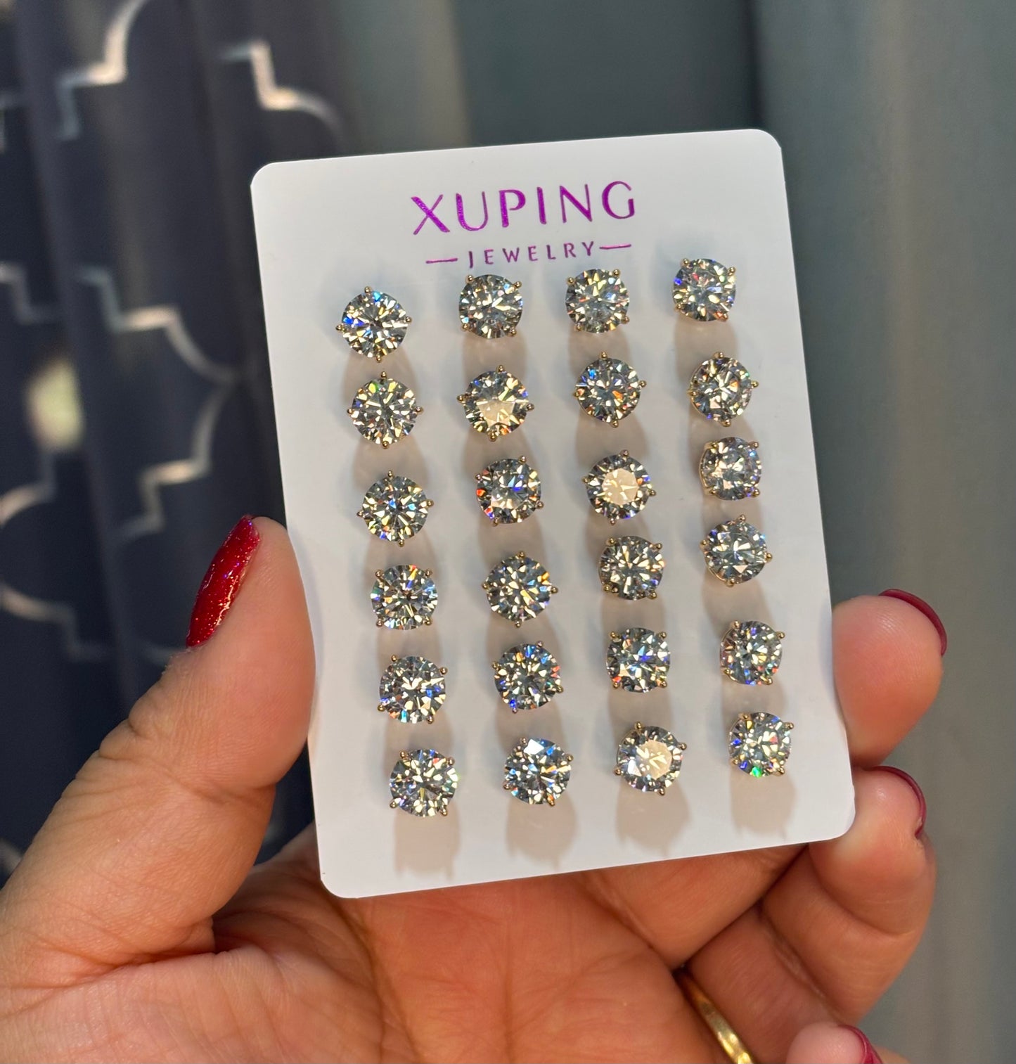 Stud Earrings 18k 12pc Pack Style#1894