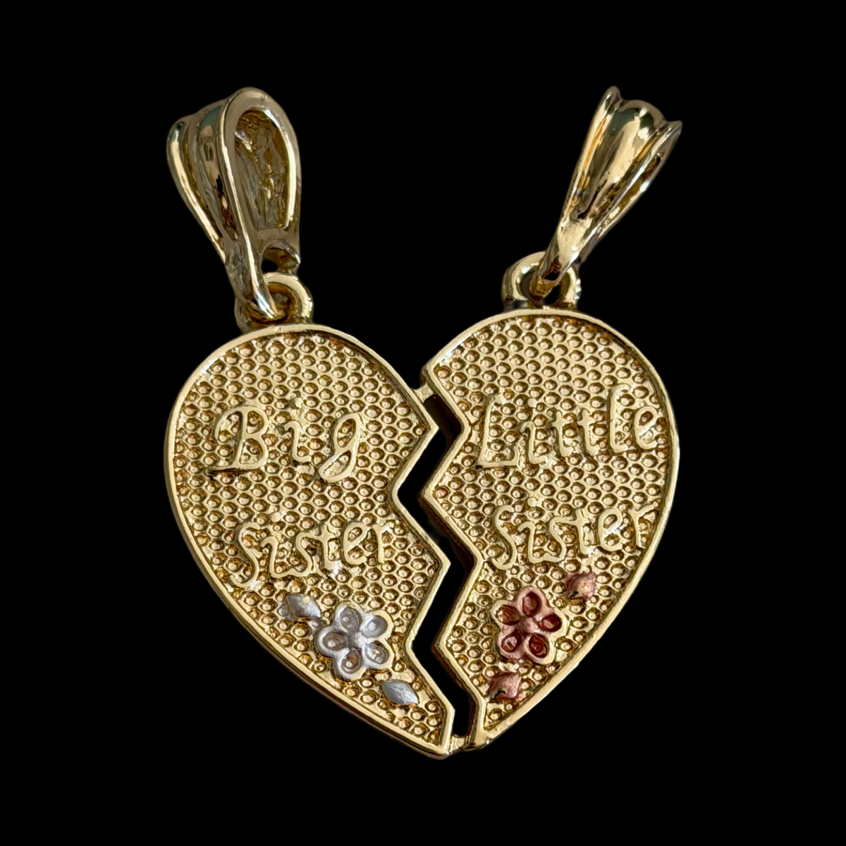 Big Sister Little Sister Heart Pendant D-2