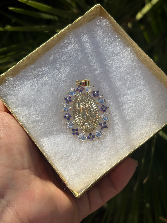 Purple Virgencita Pendant