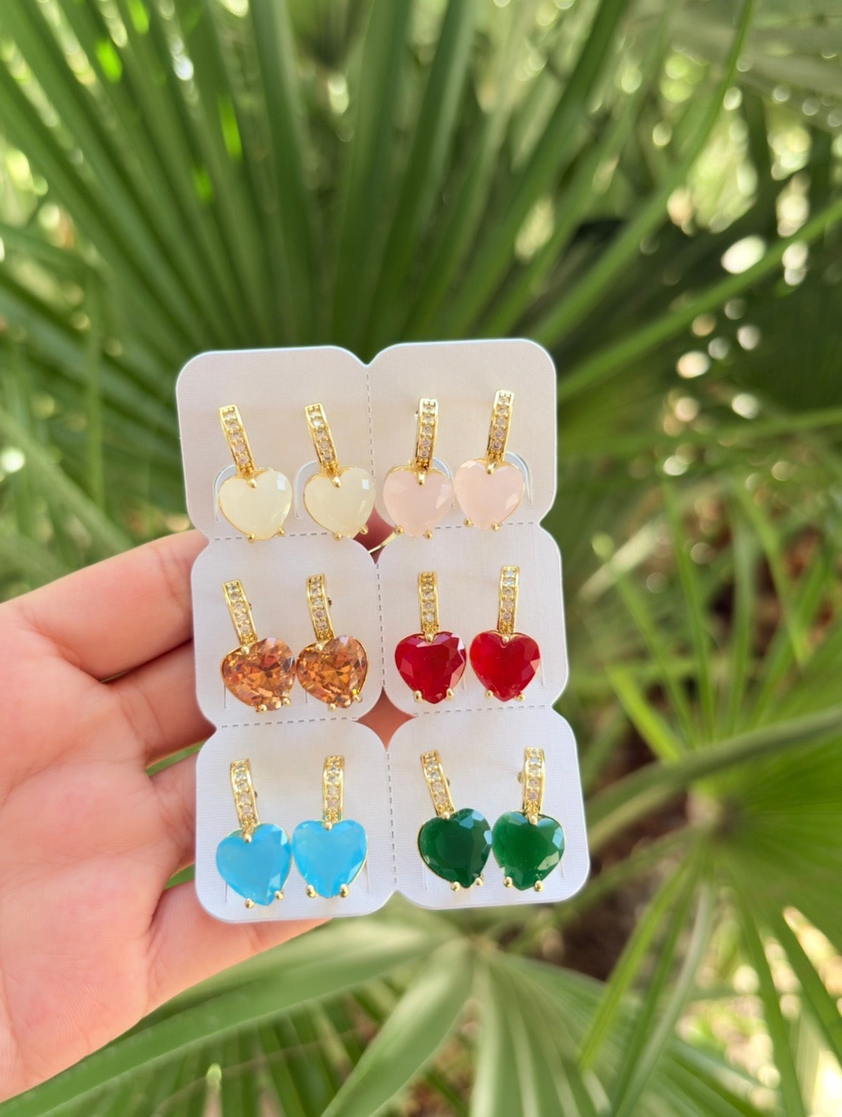 Heart earring 6pcs