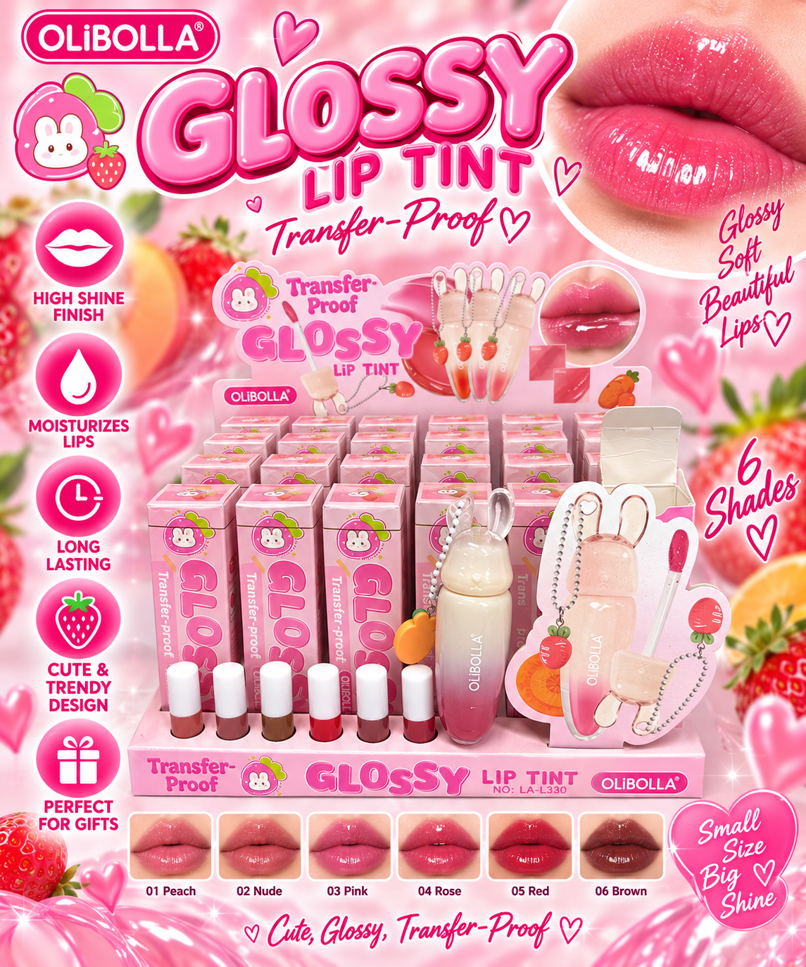 OILIBOLLA 24pc Glossy Lip Tint #LA-L350
