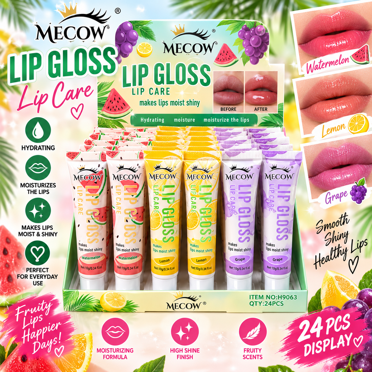 Mewcow 24pc Lip Gloss #H9063