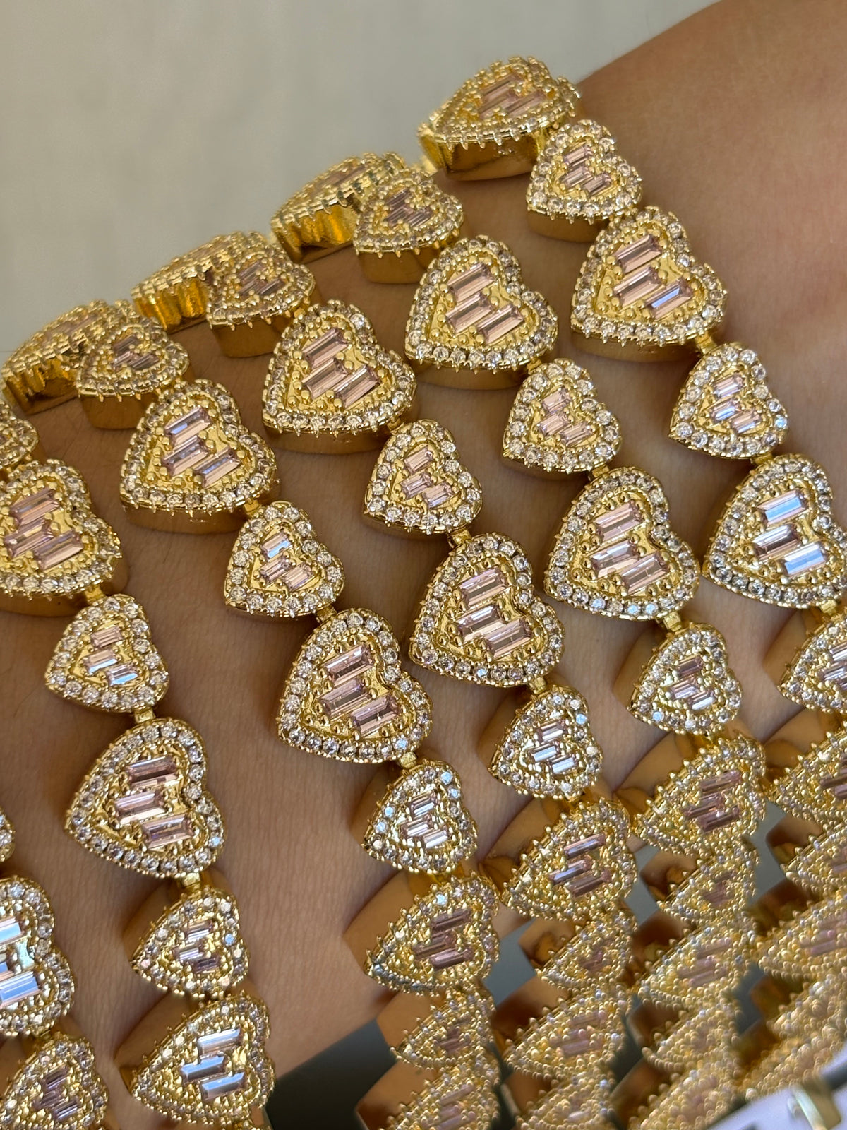 Bracelet fancy pink 1pc