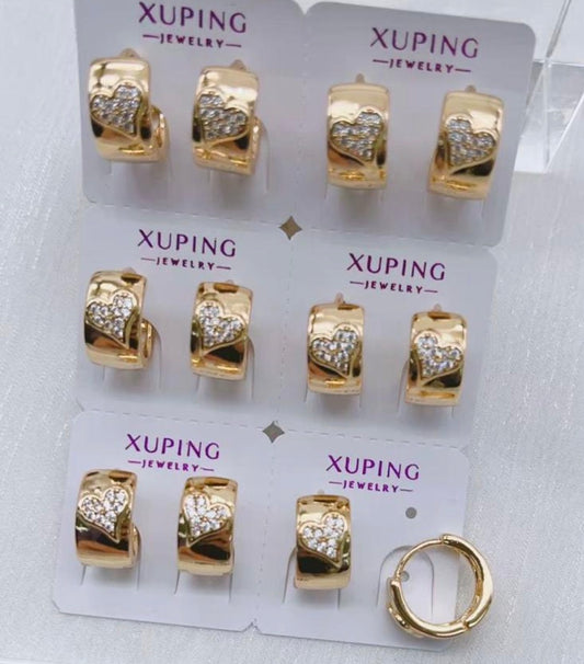 Heart Earring 6pc #4364