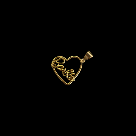 H-55 heart barb pendant
