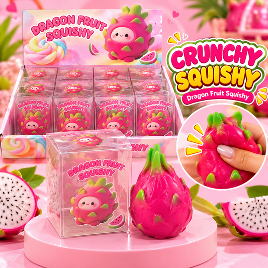 12Pc Dragron Fruit Crunchy Squishy
