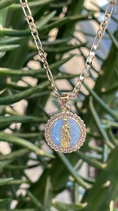 Circle color virgen pendant