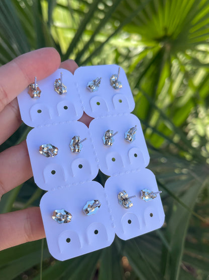 Face earring silver pack