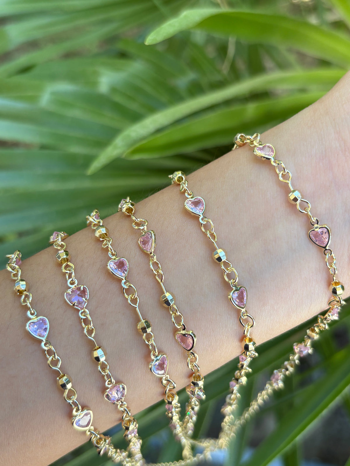Heart pink bracelet pack