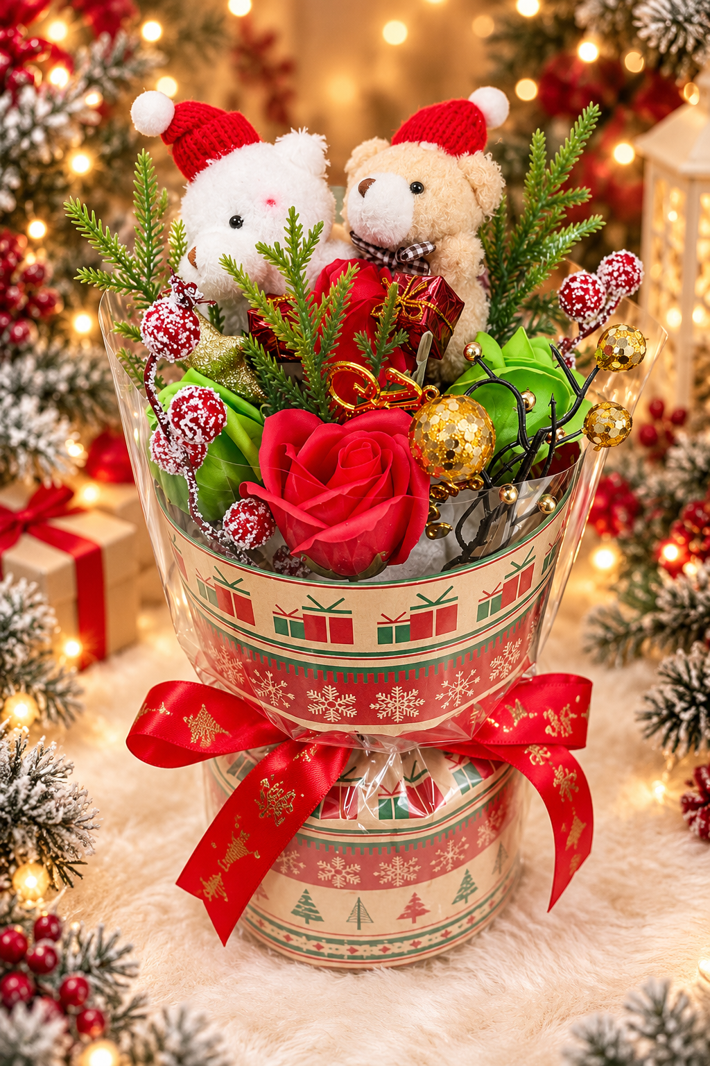 Bear Flower Bouquet