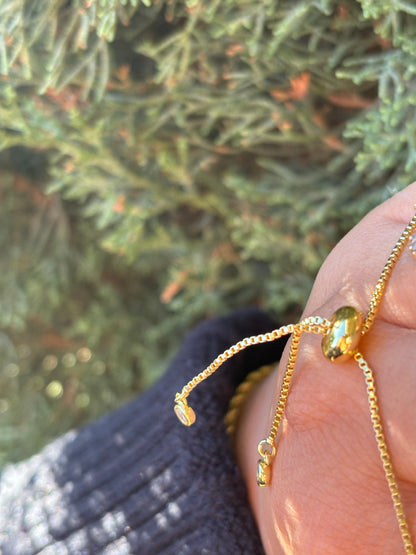 Green Heart Ajustable Bracelet