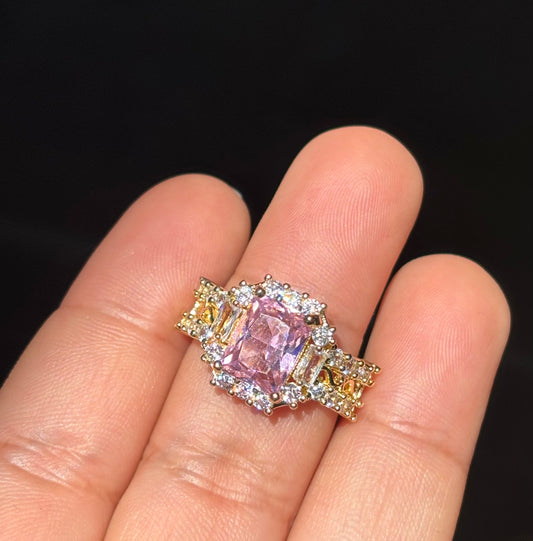 Pink Chunky Ajustable Ring
