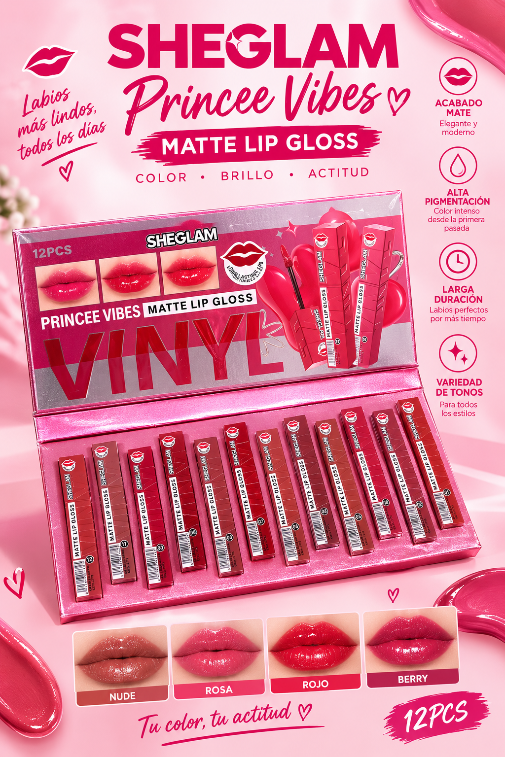 Set lip matte 12pcs