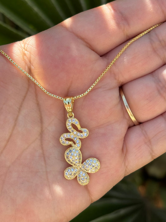 Butterfly Pendant with Chain