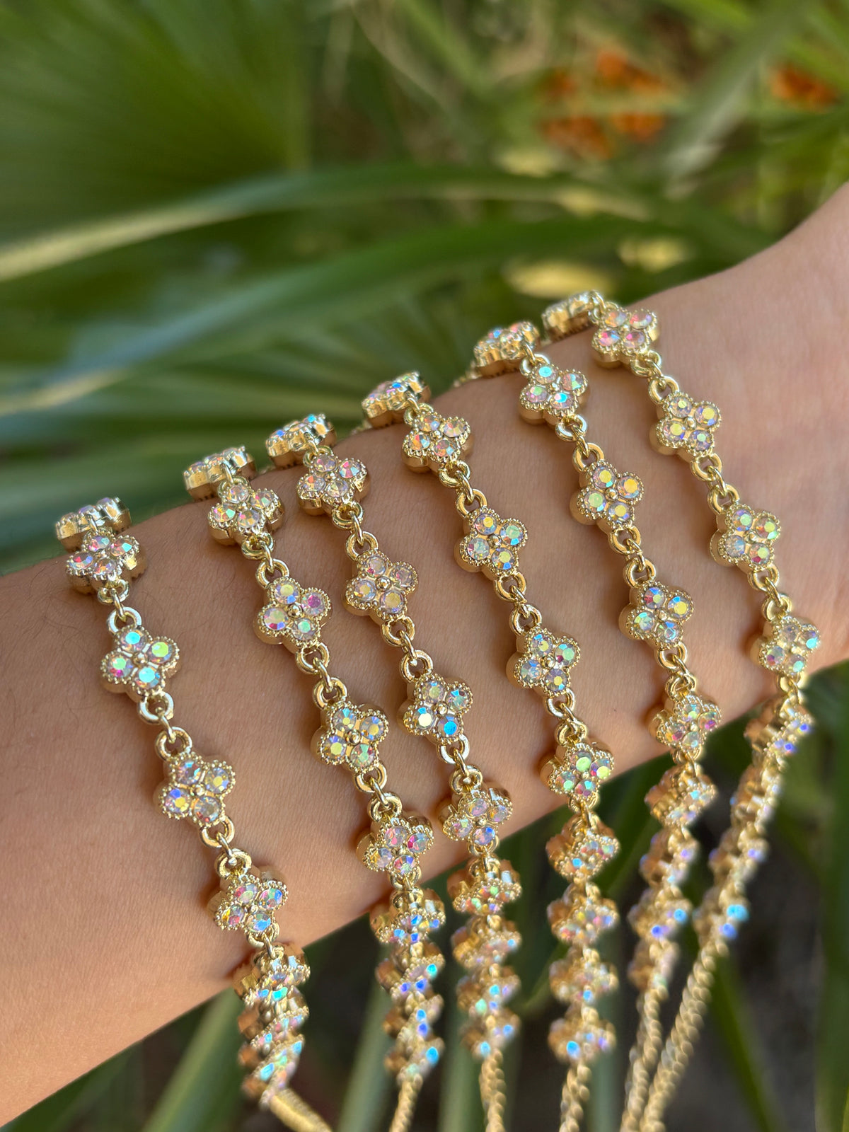 Pack tornasol  bracelet clover bling