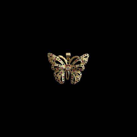 M-24 butterfly pendant multi