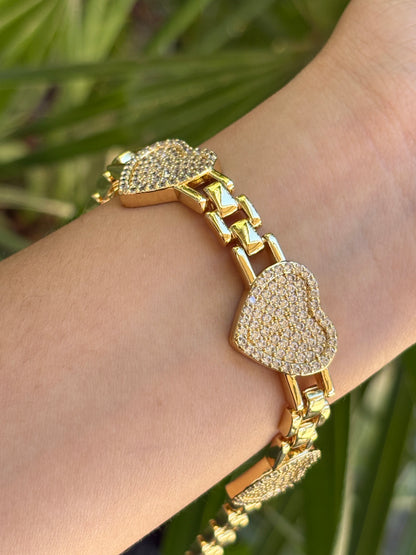 45-A bracelet 3heart