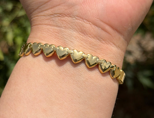 Heart Bangle Bracelet