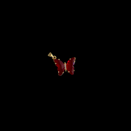 M-33 red butterfly pendant