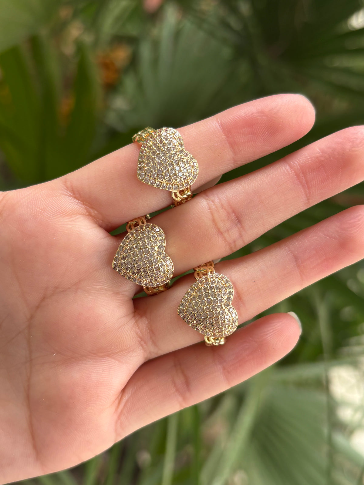 Heart bling ring