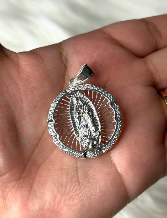 Silver Virgencita Pendant