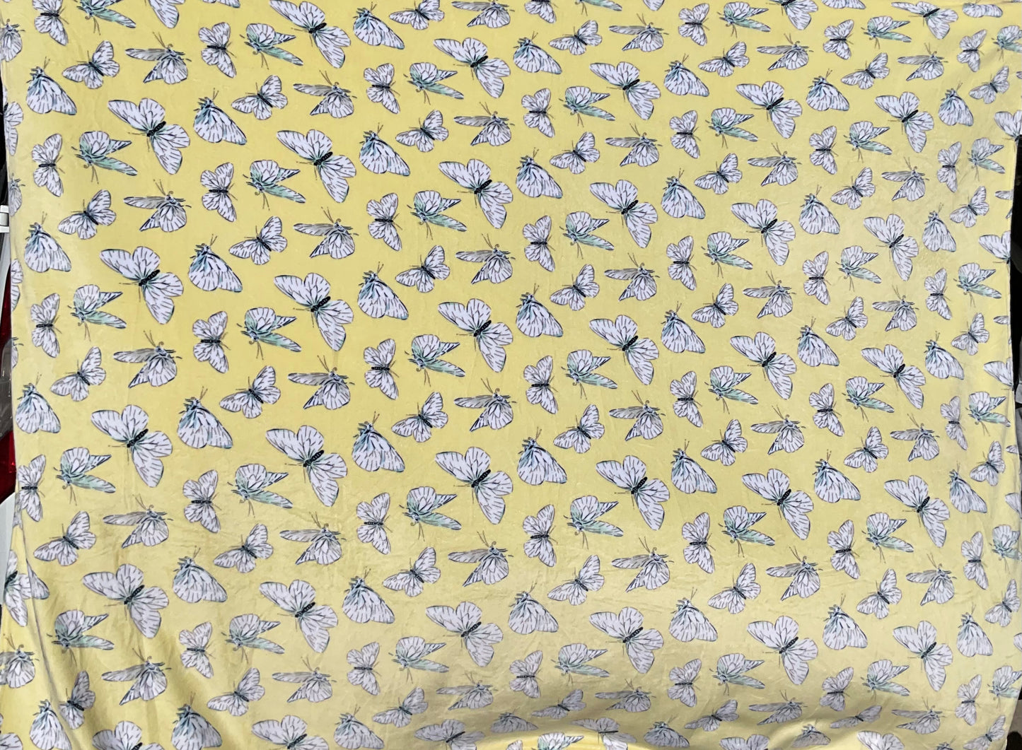 Yellow butterfly blanket Queen Size