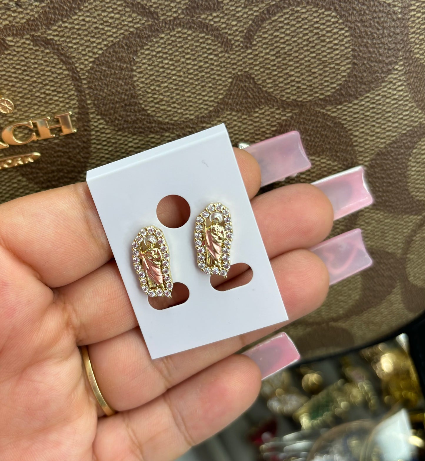 Pink SJ earrings