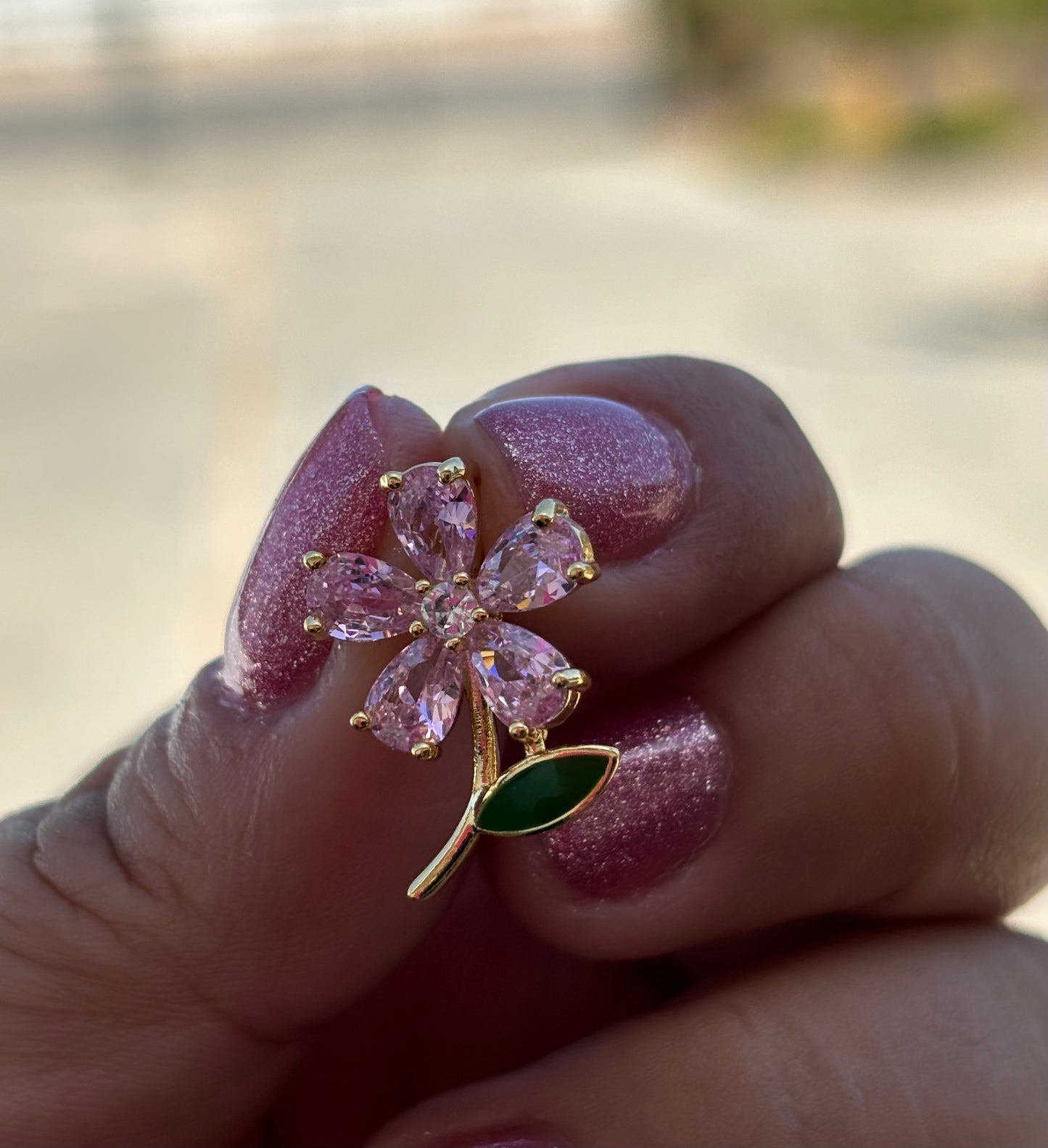 Pink Flower Pendant