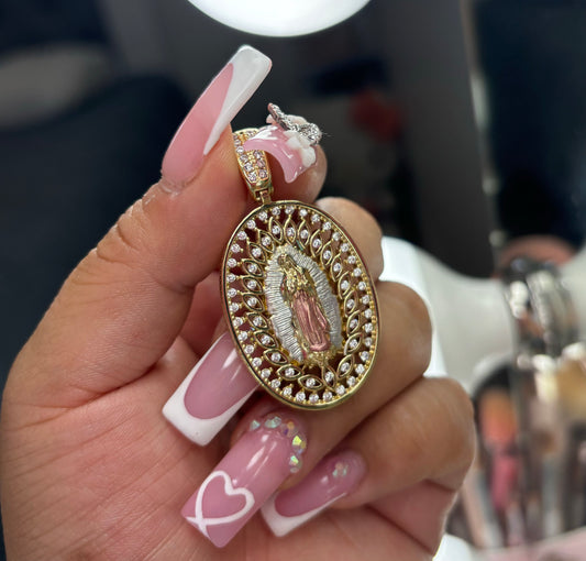 Pink Virgencita Pendant