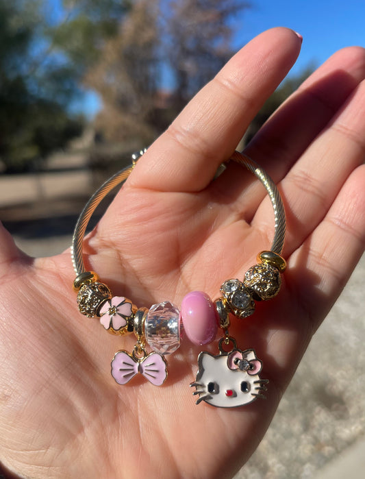 HK Pink Bow Pandora Bracelet