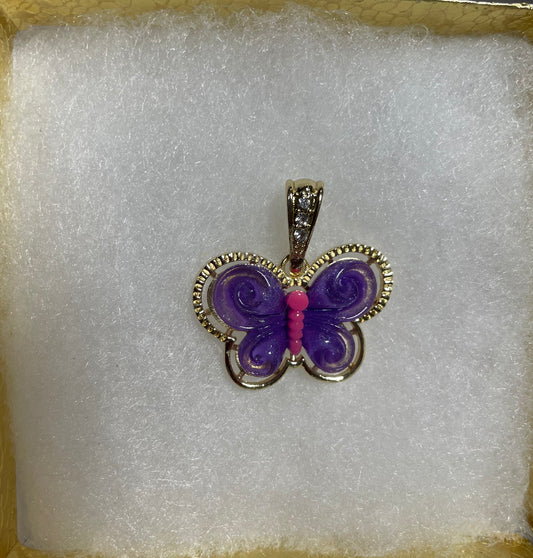 Mariposa morada Pendant