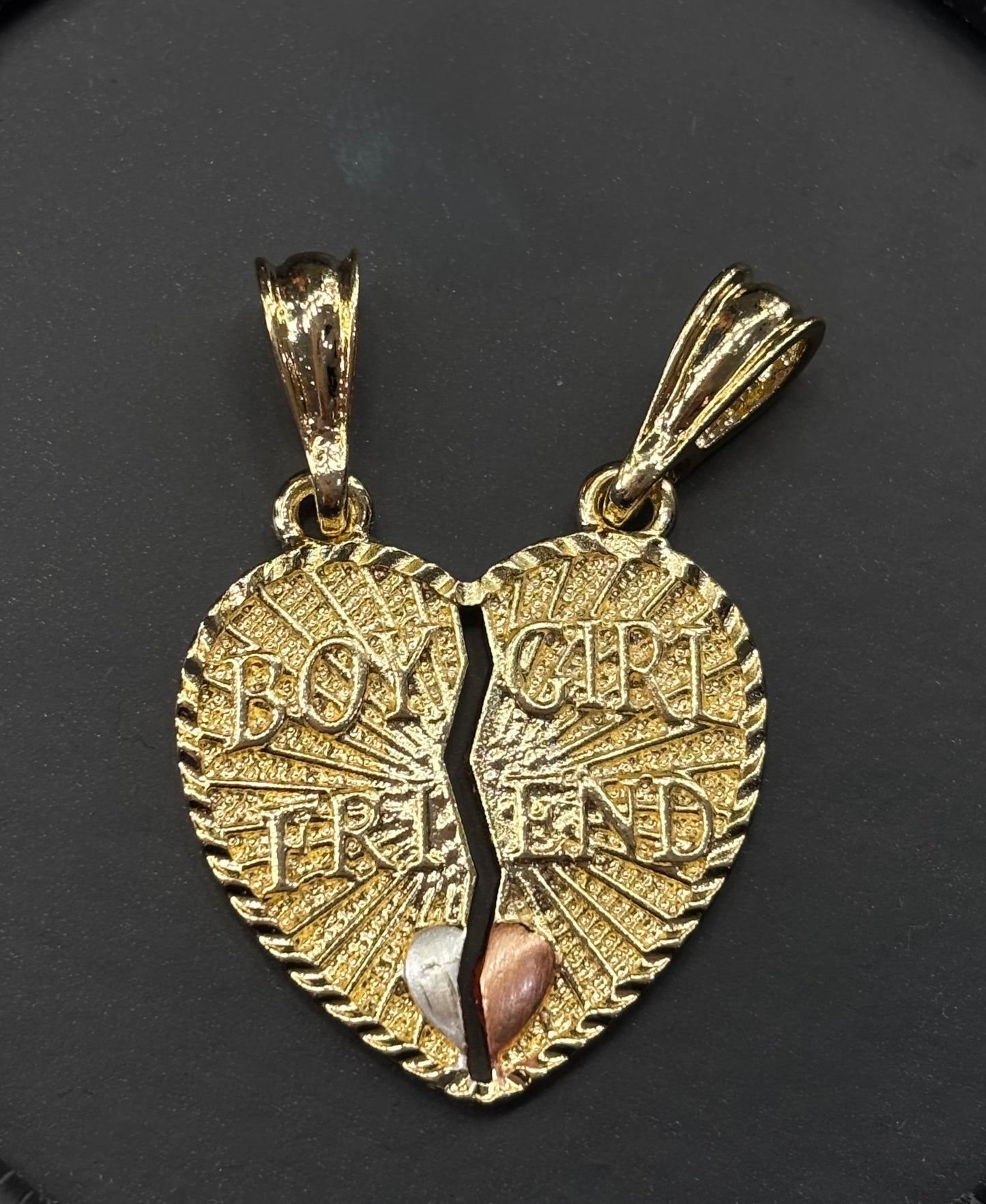 Boy Girl Heart Pendant
