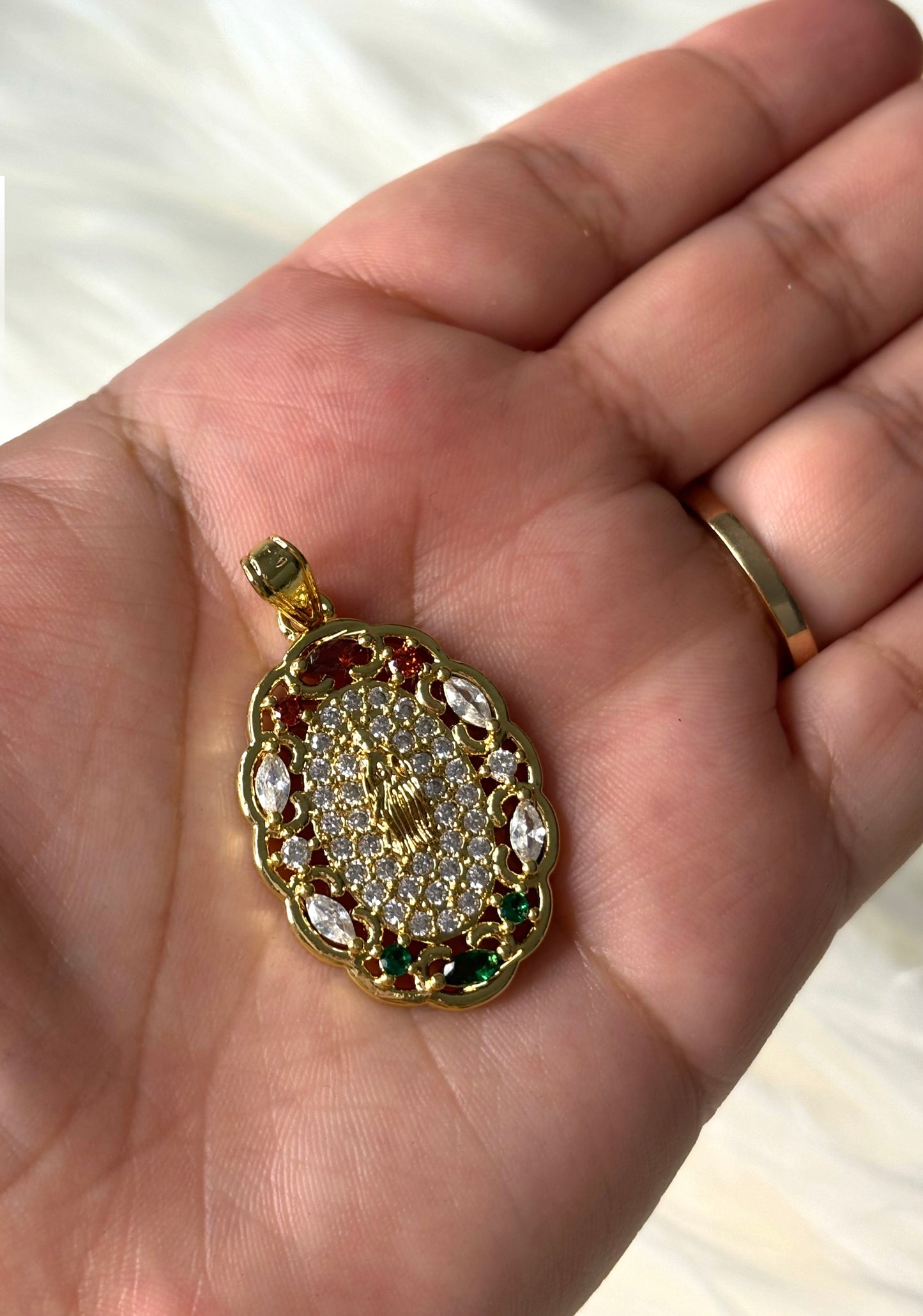 Virgencita Tri Color Pendant