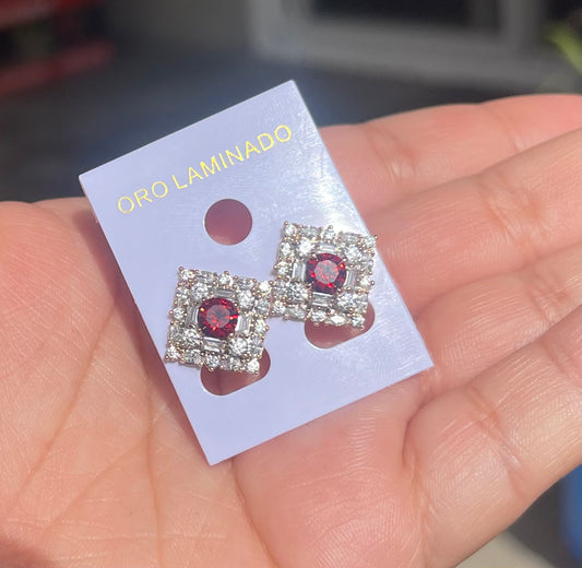 Red Square High Quality Earring