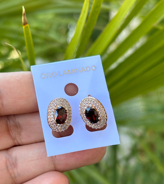 Red Stone High Quality Earring