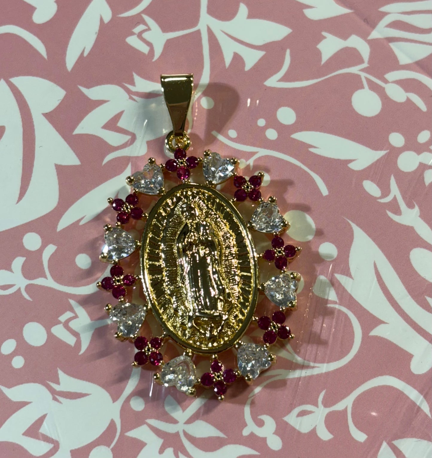 Pink Virgencita Pendant