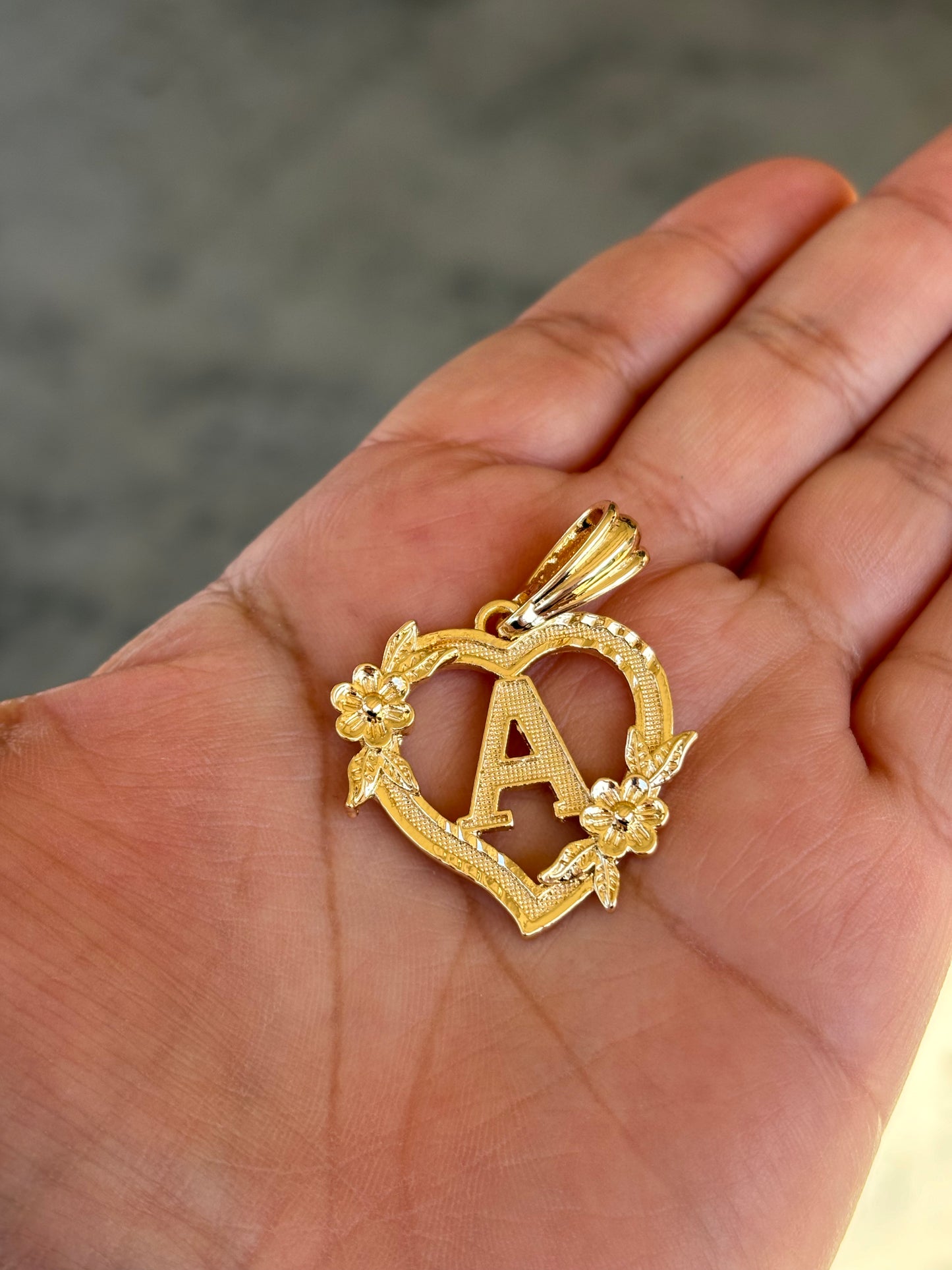 #A Gold Heart Pendant