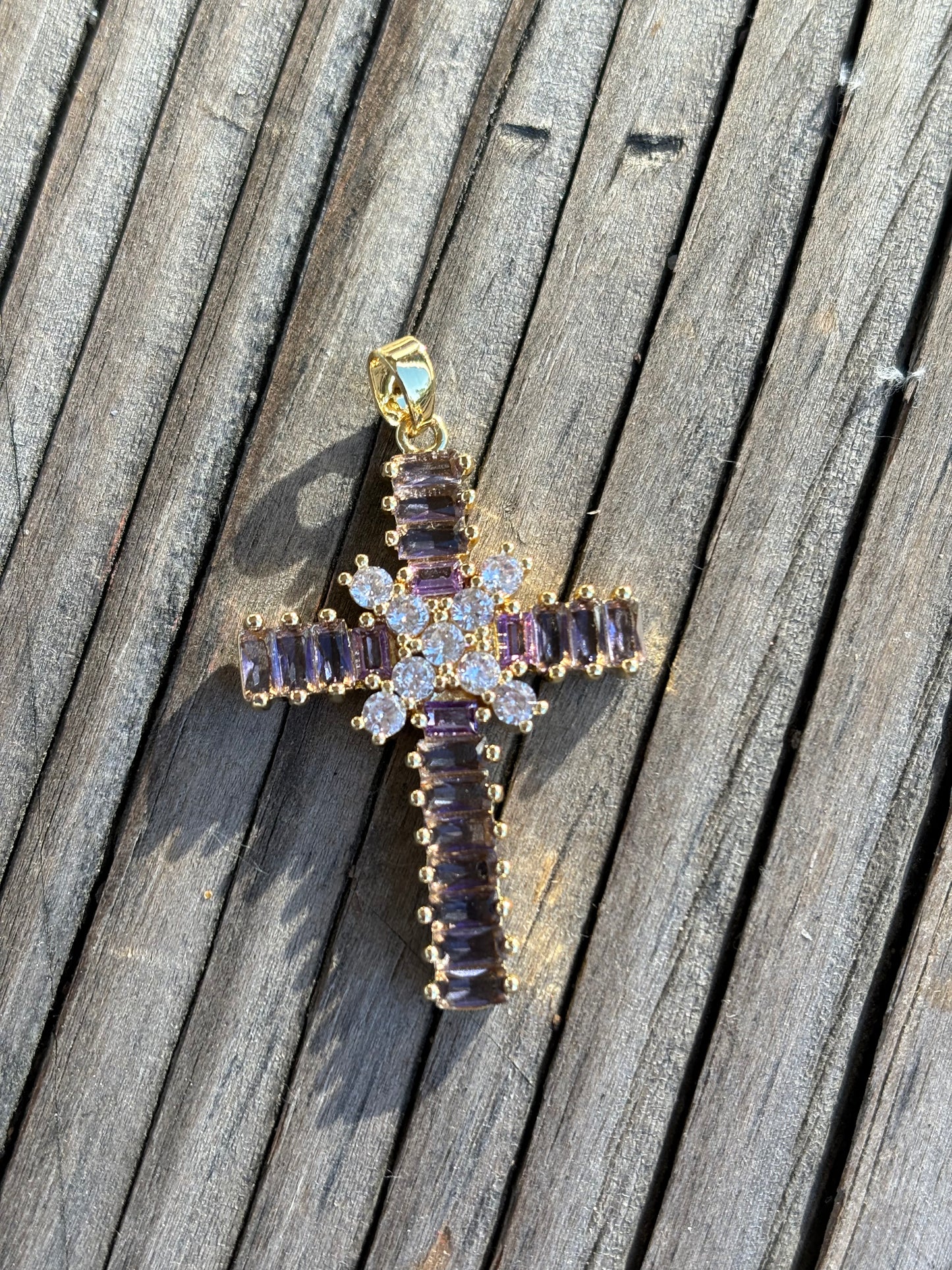 Purple Cross Pendant