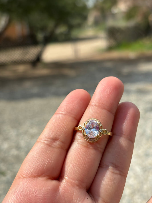 White Stone Adjustable Ring