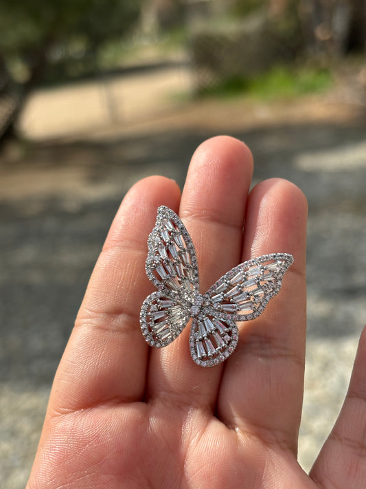 Mega Silver Butterfly Ring