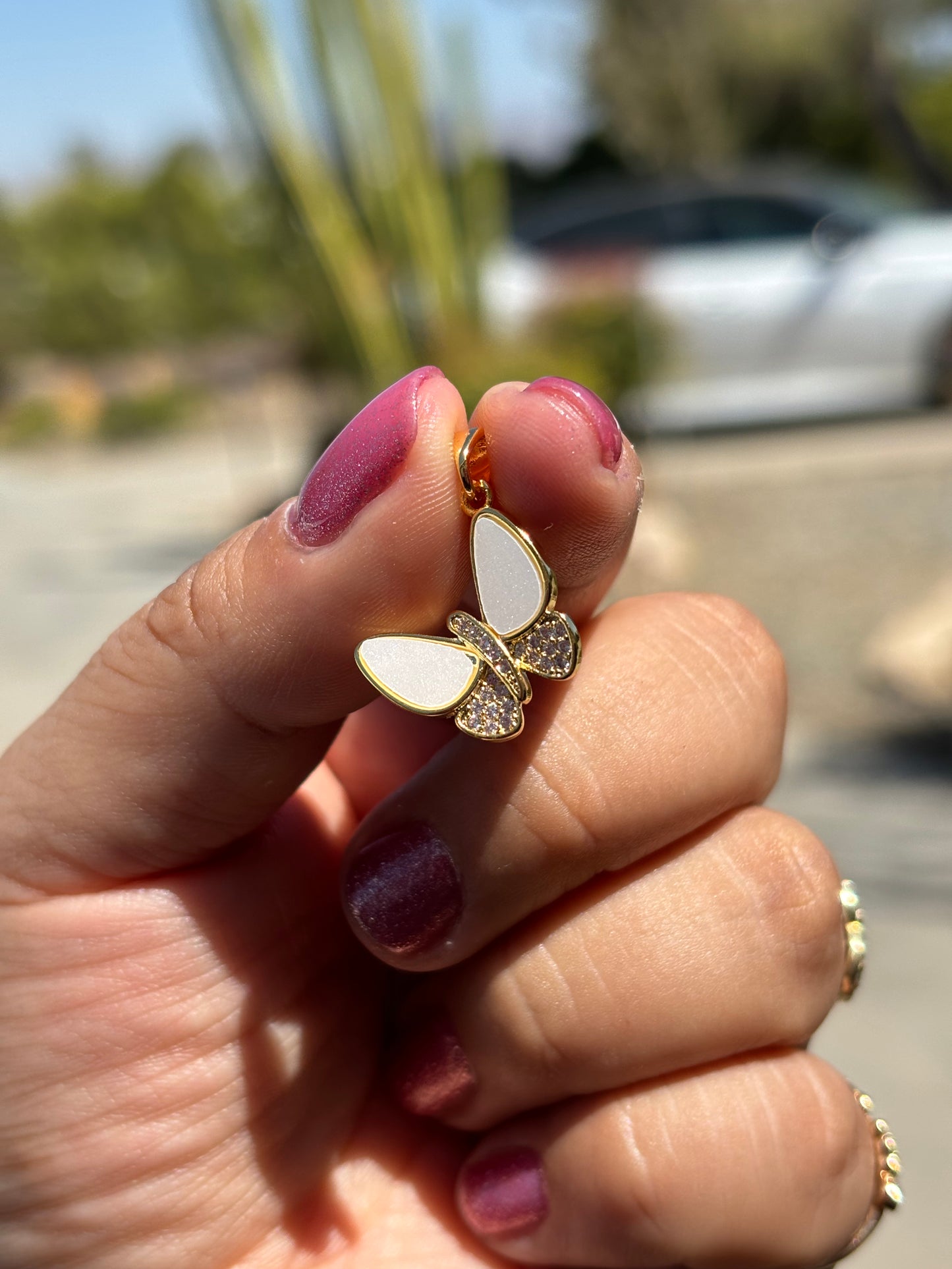 White Butterfly Pendant