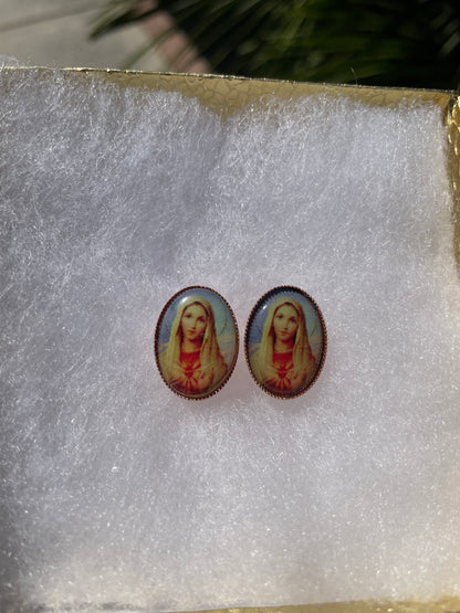 Corazón de María aretes