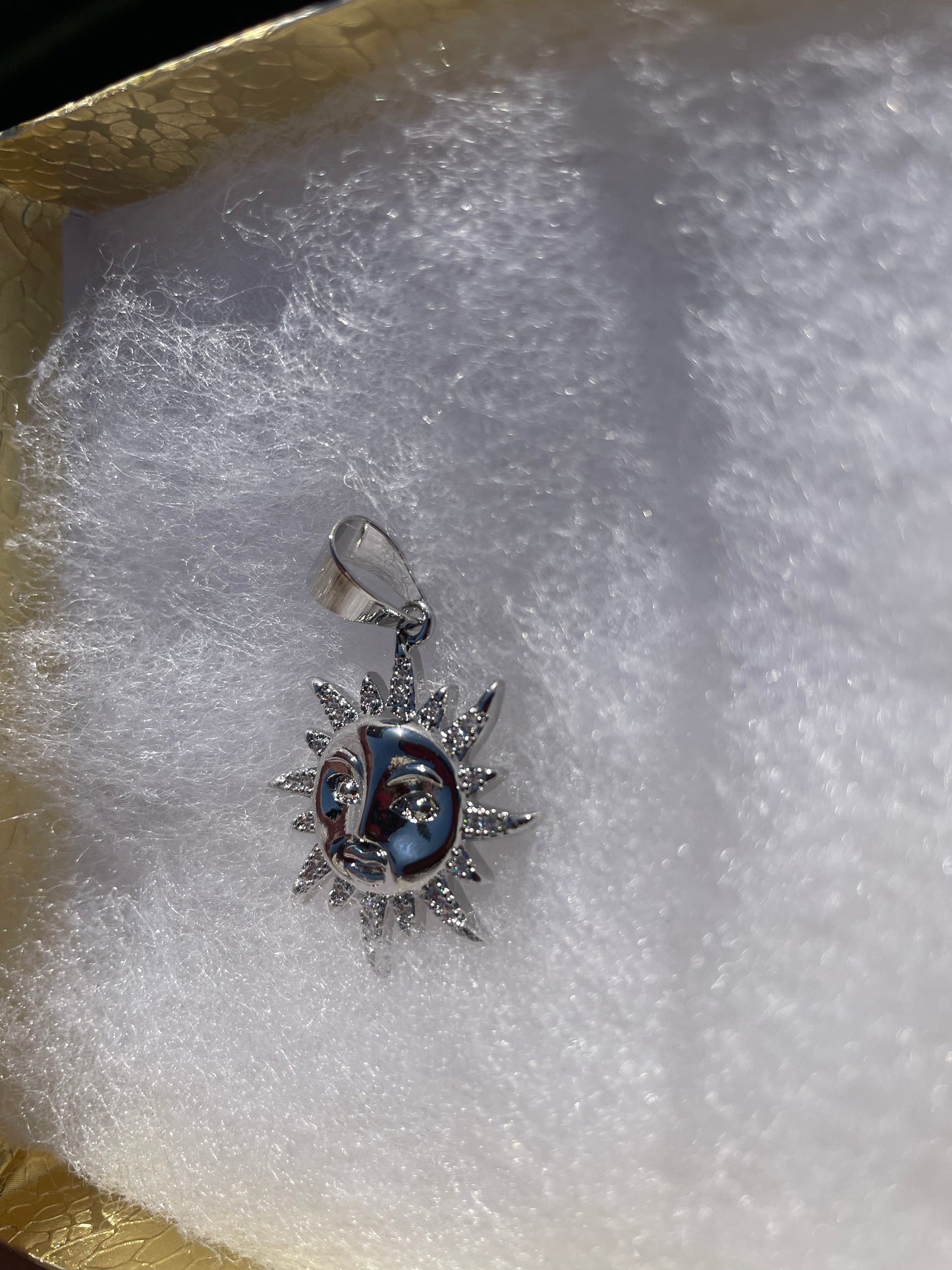 Sun silver pendant